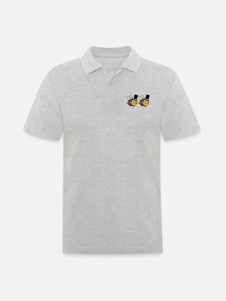 Team Cylinder Hat Bees - Men's Polo Shirt - heather grey