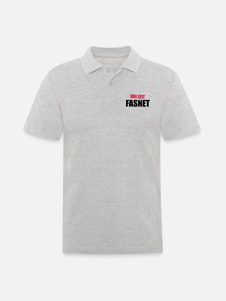 Koi Zeit Fasnet - Männer Poloshirt - Grau meliert