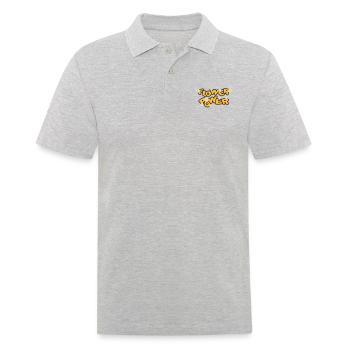flower_power - Männer Poloshirt - Grau meliert - Vorne - Kai (181cm)