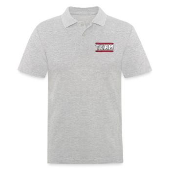 bande dessinée balken logo fête groupe pinceau - Polo Homme - gris chiné - Devant - Kai (181cm)