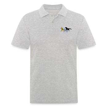 Herd of Galloping Horses - Men's Polo Shirt - heather grey - Front - Kai (181cm)