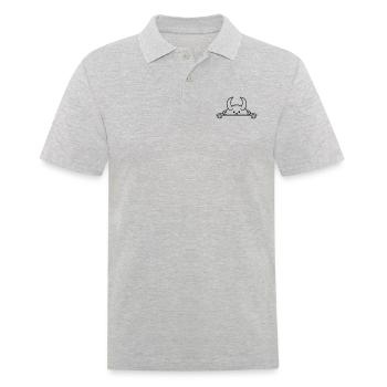 Peu sucré mignon garçon enfant caché mur diable - Polo Homme - gris chiné - Devant - Kai (181cm)