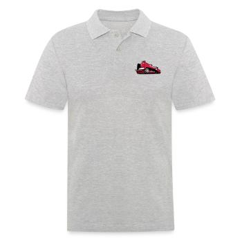 dampflok eisenbahn tender - Männer Poloshirt - Grau meliert - Vorne - Kai (181cm)