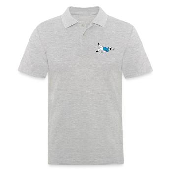 Ohnmächtiger Mann Design - Männer Poloshirt - Grau meliert - Vorne - Kai (181cm)