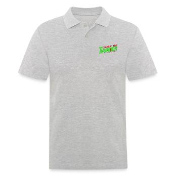 GREEN POWER - Männer Poloshirt - Grau meliert - Vorne - Kai (181cm)