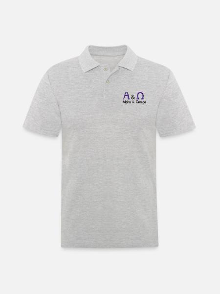 Alpha and Omega - Men's Polo Shirt - heather grey