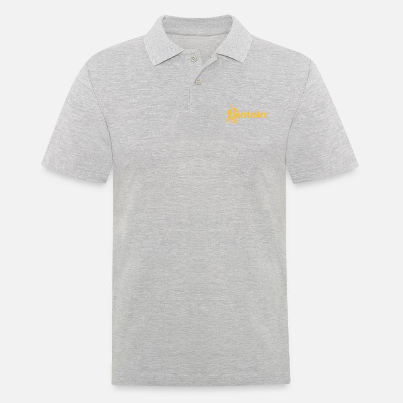 Bier - Männer Poloshirt - Grau meliert