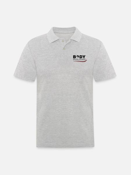 Bodybuilding - Männer Poloshirt - Grau meliert