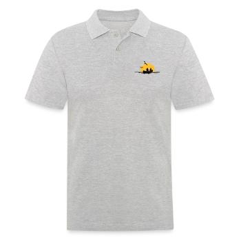 Freizeit - Kanu Paddeln - Männer Poloshirt - Grau meliert - Vorne - Kai (181cm)