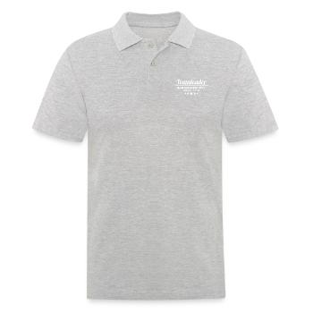 Bad Bramstedt weißes Logo - Männer Poloshirt - Grau meliert - Vorne - Kai (181cm)