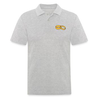 Anneaux de mariage - Polo Homme - gris chiné - Devant - Kai (181cm)