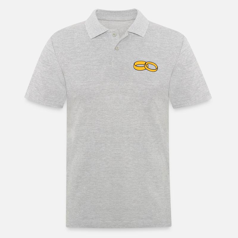 Trauringe - Männer Poloshirt - Grau meliert