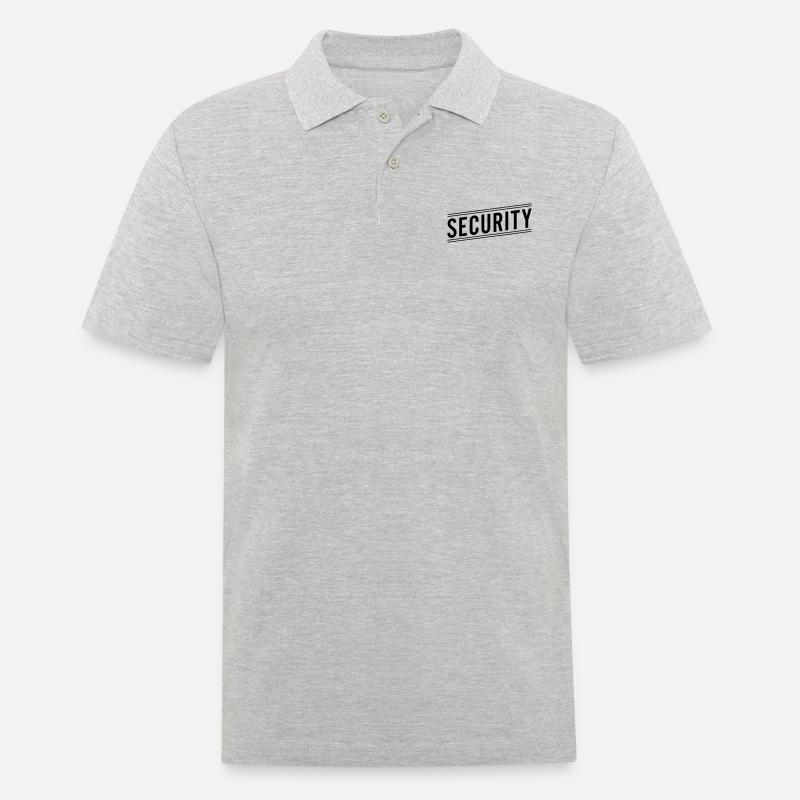 Security - Männer Poloshirt - Grau meliert