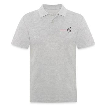 love tin can telephone couple shirt - boy - Männer Poloshirt - Grau meliert - Vorne - Kai (181cm)