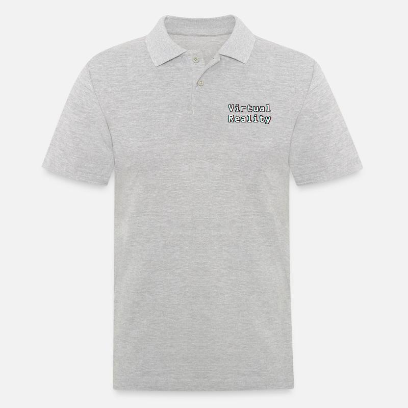 Virtual Reality Unleashed - Digitale Kunst - Männer Poloshirt - Grau meliert