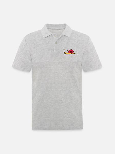schnecke_3c - Men's Polo Shirt - heather grey