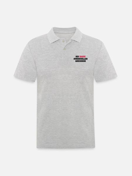 Ich hasse Junggesellenabschiede - Männer Poloshirt - Grau meliert