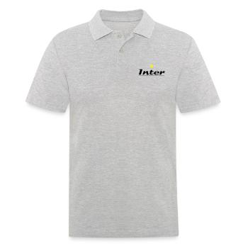 inter_02 - Männer Poloshirt - Grau meliert - Vorne - Kai (181cm)