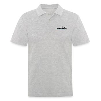 Skyline - Berlin - Männer Poloshirt - Grau meliert - Vorne - Kai (181cm)