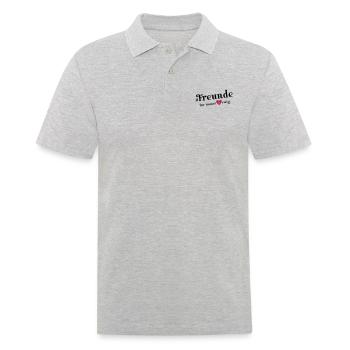 freunde für immer - Männer Poloshirt - Grau meliert - Vorne - Kai (181cm)