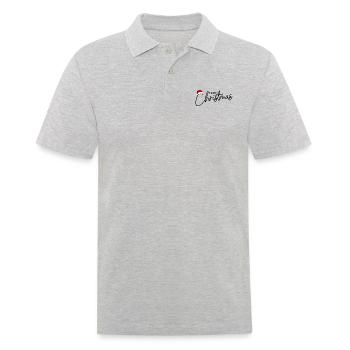 Merry Christmas - Männer Poloshirt - Grau meliert - Vorne - Kai (181cm)