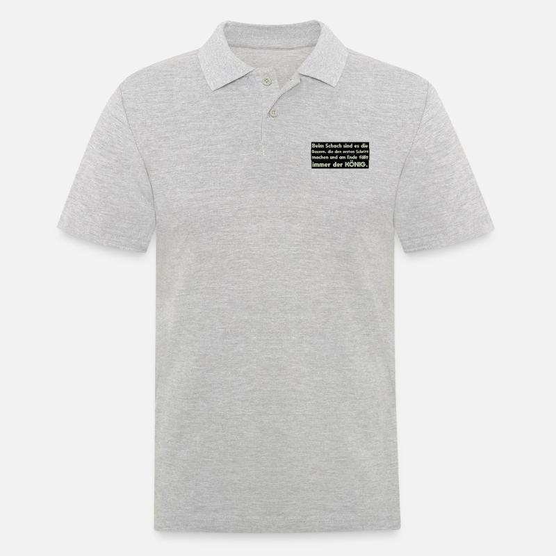 Bauer Spruch - Männer Poloshirt - Grau meliert