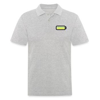 battery - Männer Poloshirt - Grau meliert - Vorne - Kai (181cm)