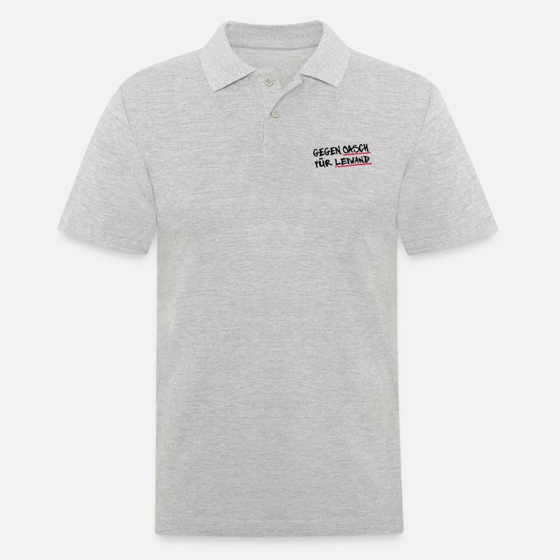 Oaschleiwand 2 - Männer Poloshirt - Grau meliert