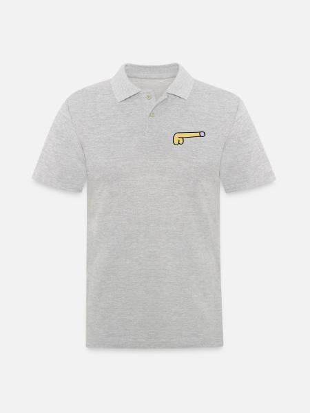 symbol dick - Men's Polo Shirt - heather grey