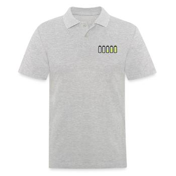 battery_loading - Männer Poloshirt - Grau meliert - Vorne - Kai (181cm)