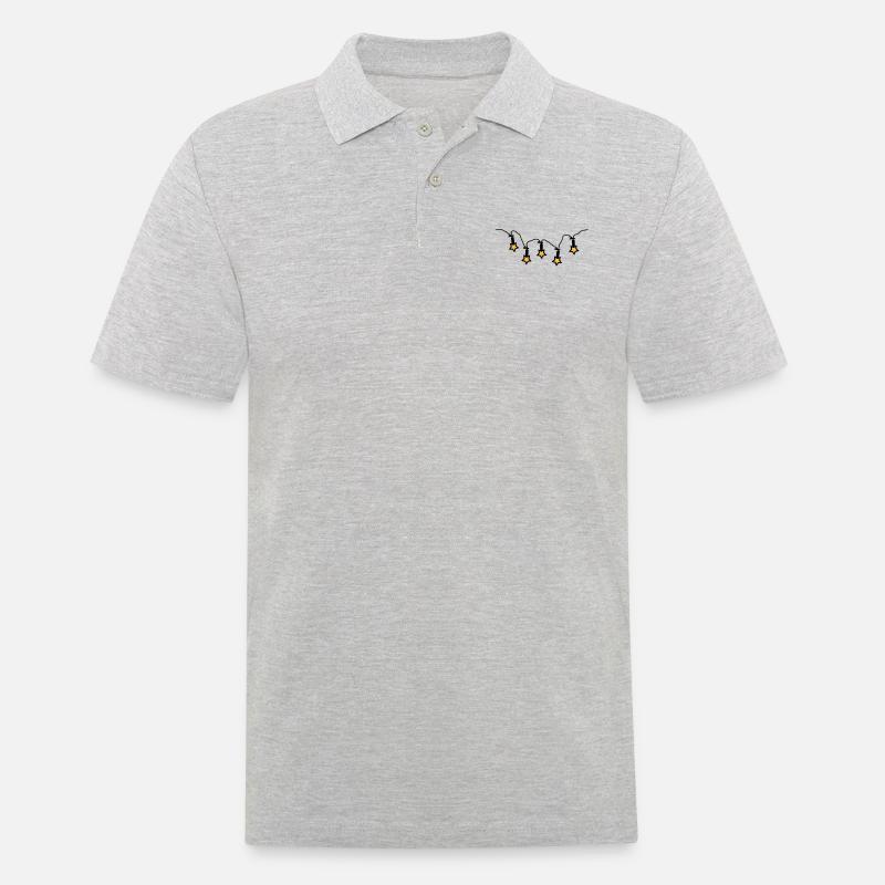 Lichterkette - V2 - Männer Poloshirt - Grau meliert