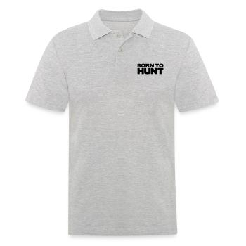 born to hunt - Männer Poloshirt - Grau meliert - Vorne - Kai (181cm)