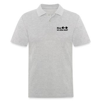 ohne hanteln - Männer Poloshirt - Grau meliert - Vorne - Kai (181cm)