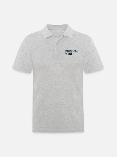 Potsdam West - Männer Poloshirt - Grau meliert