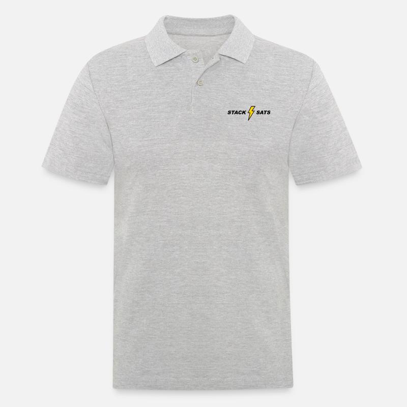 Stack Sats - Männer Poloshirt - Grau meliert