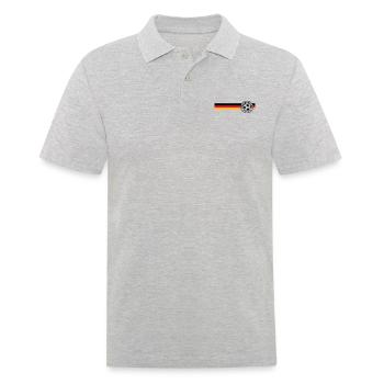 logo Football sur Deutschandfahne - Polo Homme - gris chiné - Devant - Kai (181cm)