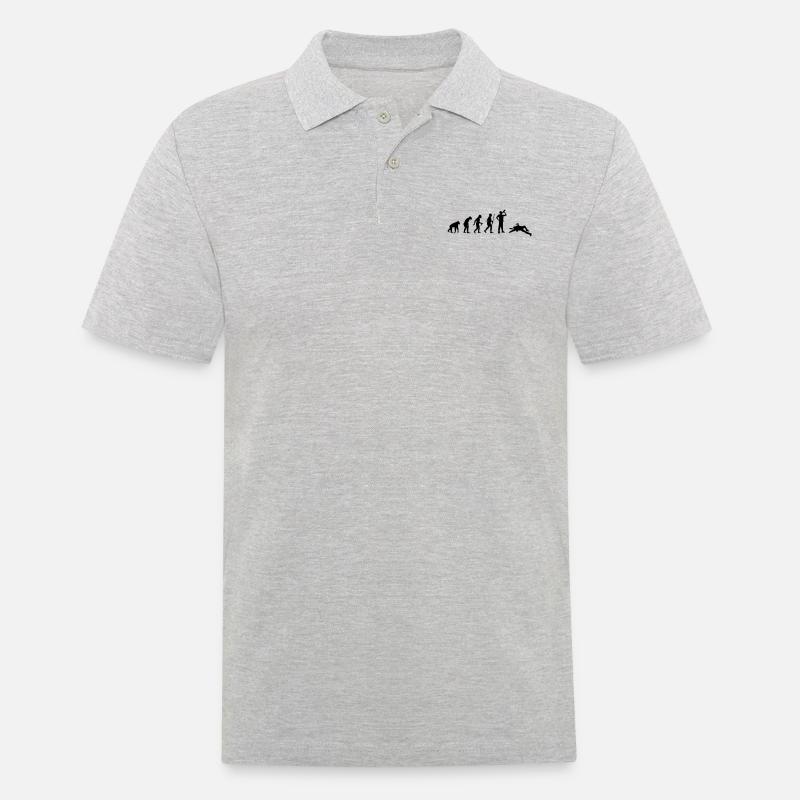 Drinking Evolution - Men's Polo Shirt - heather grey