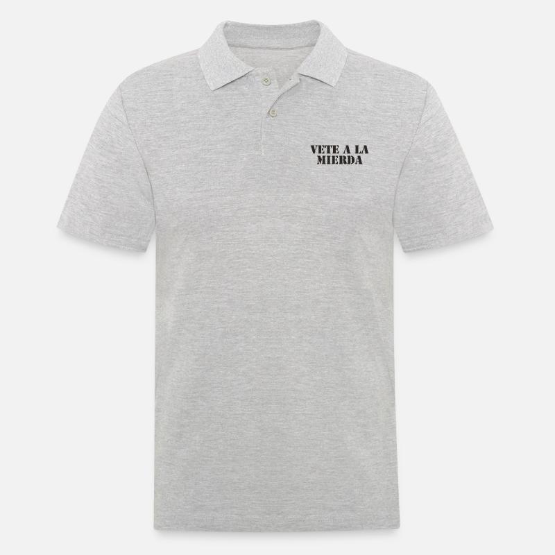 Spanisch Spruch spanische Sprache - Männer Poloshirt - Grau meliert