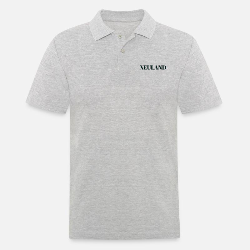 Neuland - Männer Poloshirt - Grau meliert