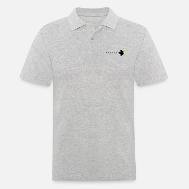 Raven manga - Männer Poloshirt - Grau meliert