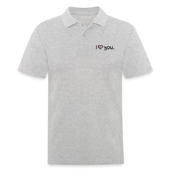 i love you 2c vector - Männer Poloshirt - Grau meliert - Vorne - Kai (181cm)