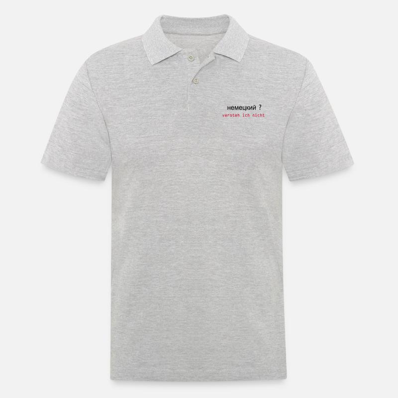 russisch - Männer Poloshirt - Grau meliert