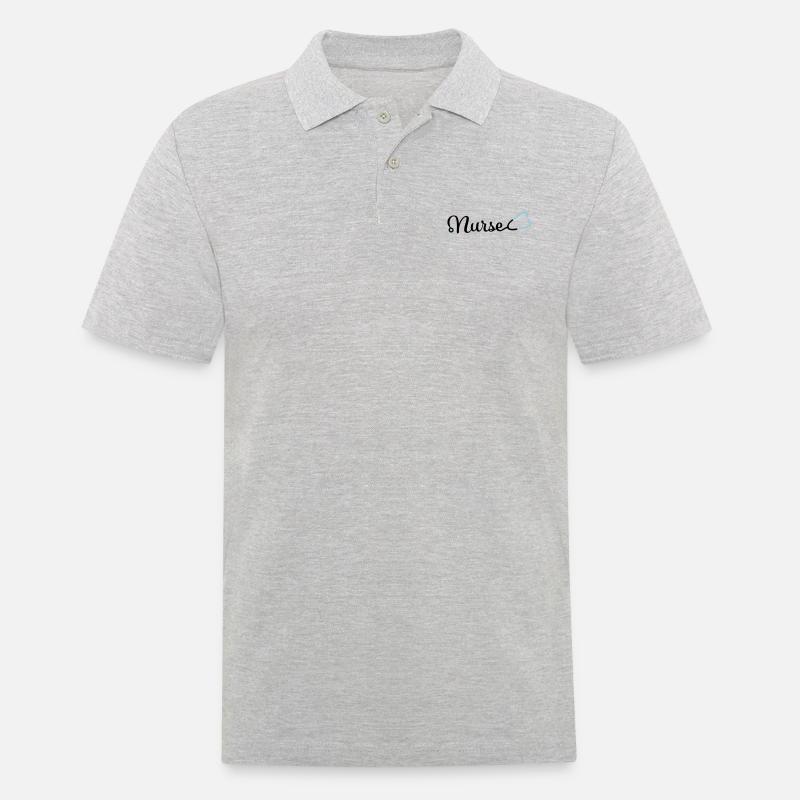 Infirmière - Polo Homme - gris chiné