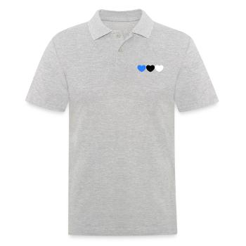 Estnisches Herz - Männer Poloshirt - Grau meliert - Vorne - Kai (181cm)