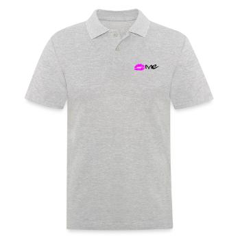 Kiss me - Männer Poloshirt - Grau meliert - Vorne - Kai (181cm)