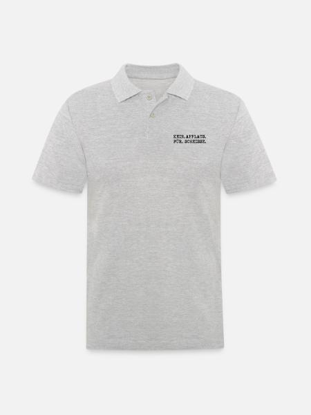 kein applaus fuer scheisse - Männer Poloshirt - Grau meliert
