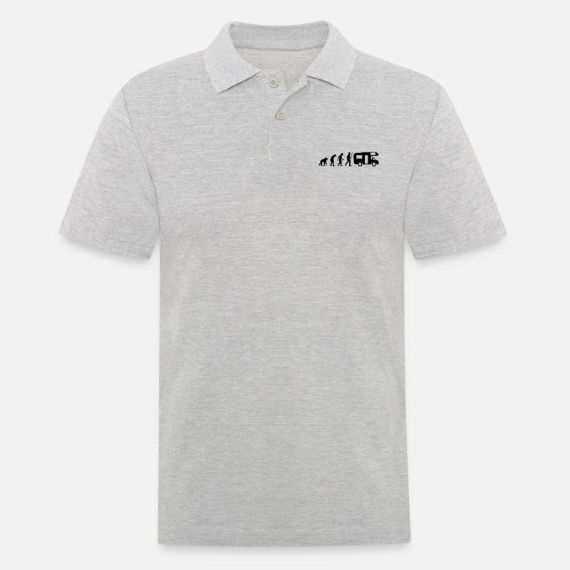 Camper Evolution - Männer Poloshirt - Grau meliert