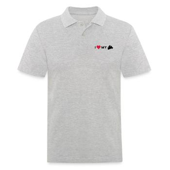 J'aime mon vélo - Polo Homme - gris chiné - Devant - Kai (181cm)