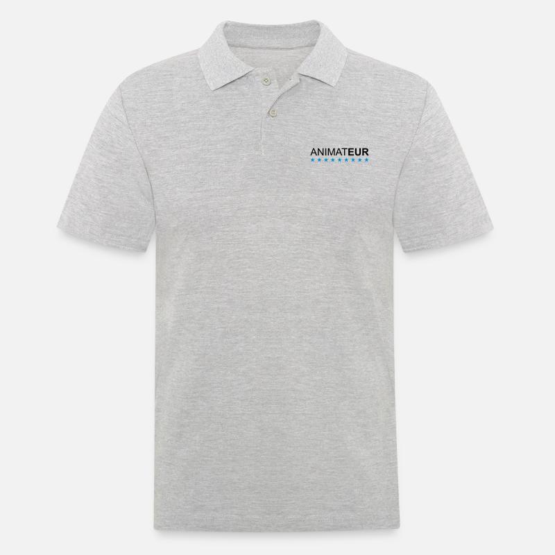 Animateur - Männer Poloshirt - Grau meliert