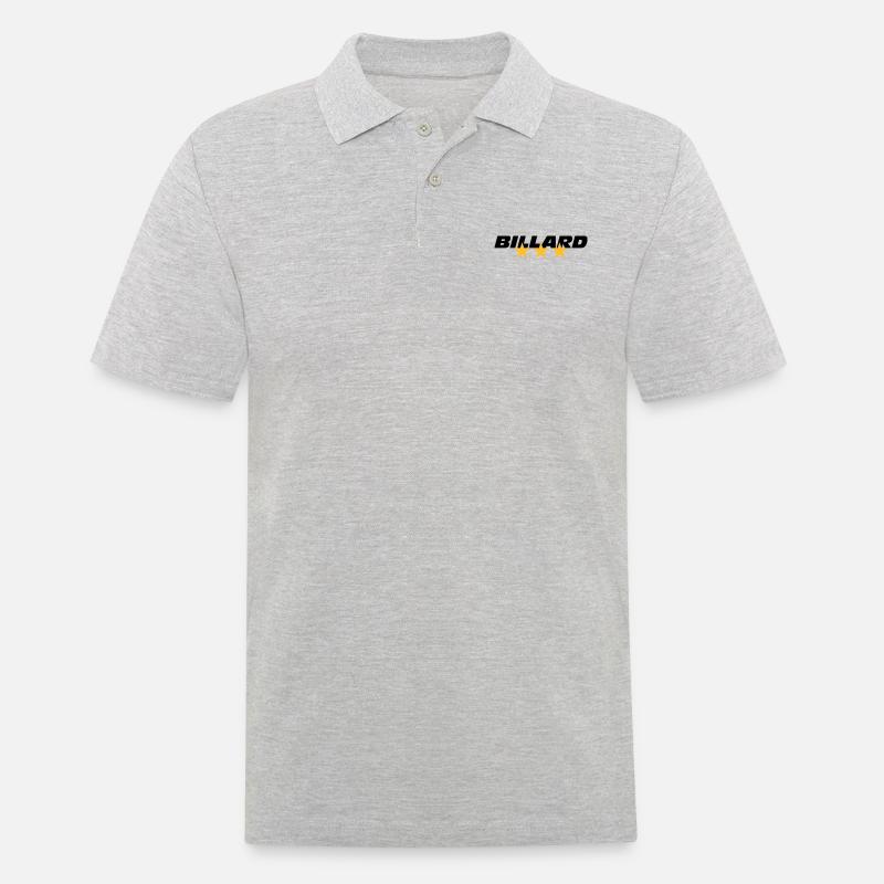 Billard - Männer Poloshirt - Grau meliert